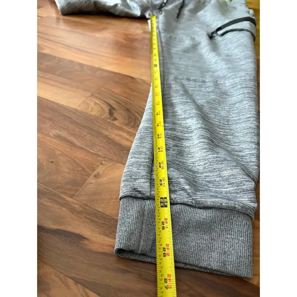Aeropostale Men's Size L Gray Heather Cargo Joggers Sweatpants Zip Pockets